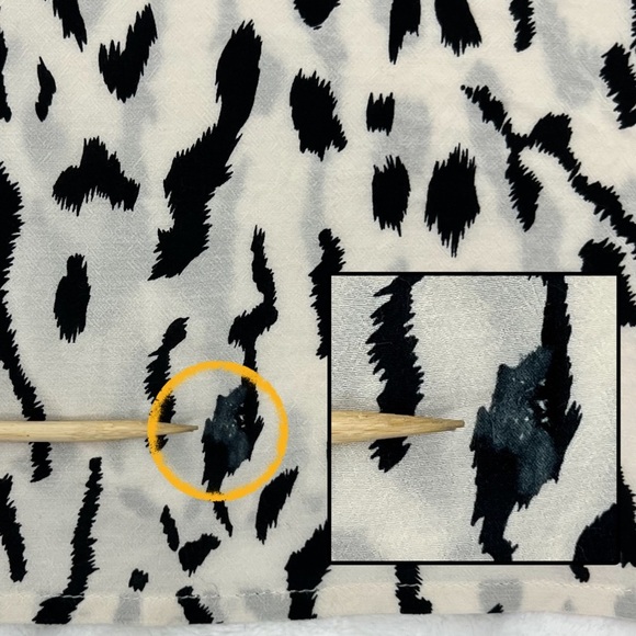 Rails Whitney Print Shirt Cheetah Blouse Short Sleeve Ivory Black M Medium - Picture 7 of 15